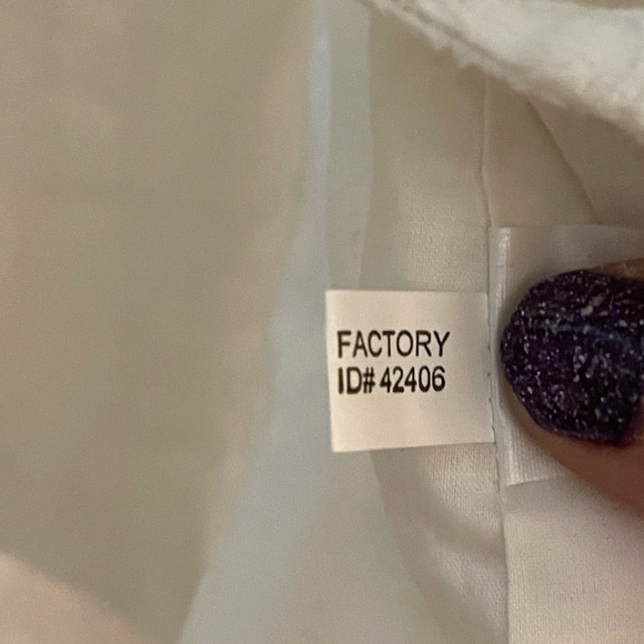 Express Women’s White Vintage Jacket Y2K Cotton Eyelet Material - Picture 4 of 5